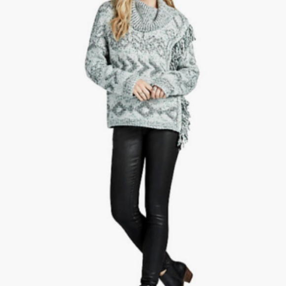 Lucky Brand Thick Gray Turtle Neck Sweater - Picture 3 of 5